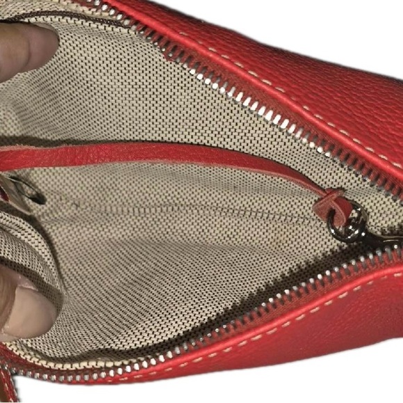 Dooney & Bourke Red Clutch Wristlet Leather - Picture 10 of 15